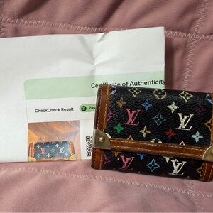 Louis Vuitton Black Murakami Coin/Card Holder